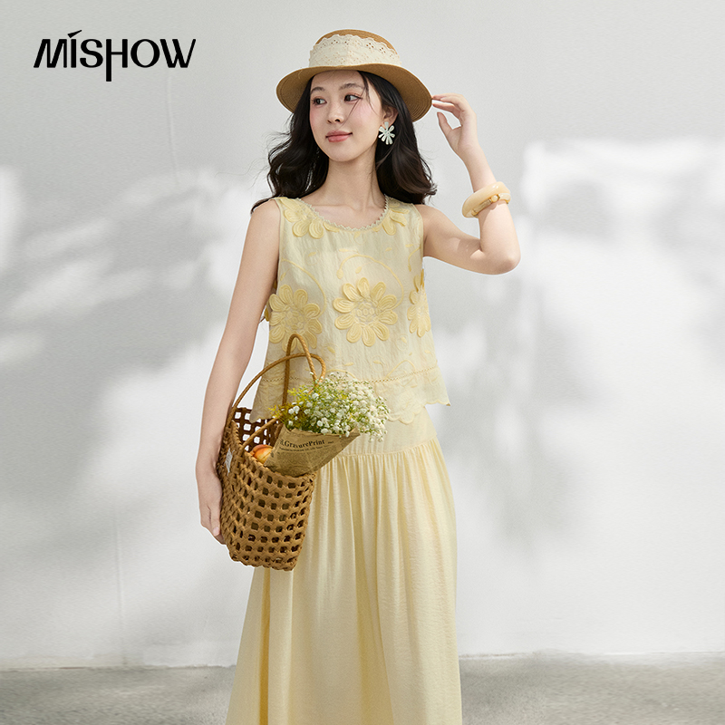 MISHOW French Floral Embroider – обзор и цена Midi Skirt Floral