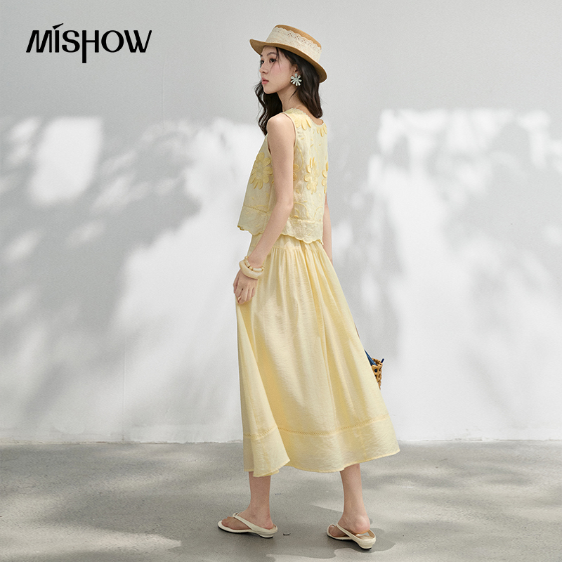 MISHOW French Floral Embroider – обзор и цена Midi Skirt Floral