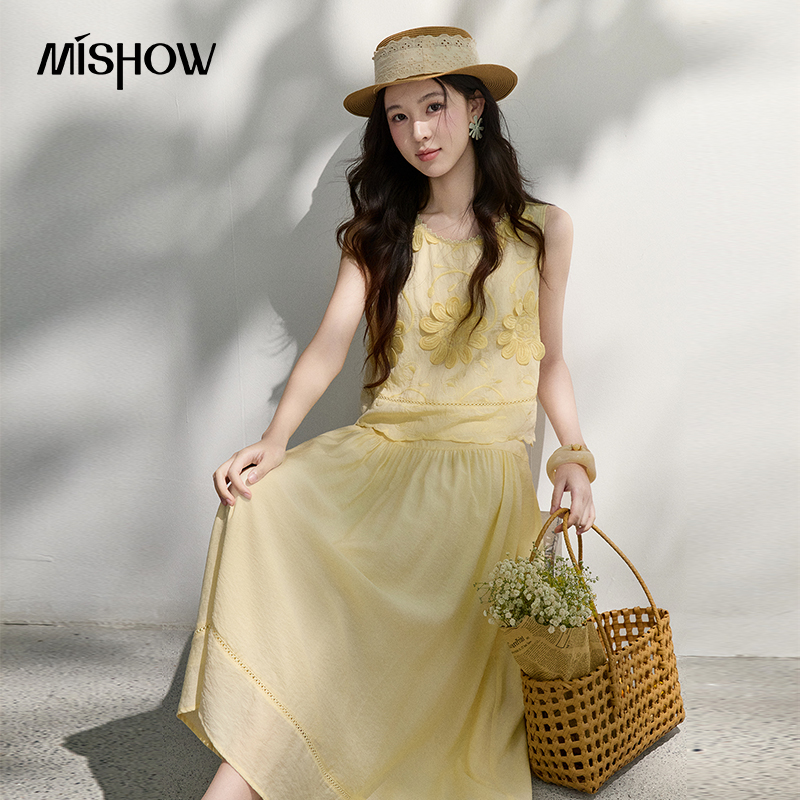 MISHOW French Floral Embroider – обзор и цена Midi Skirt Floral