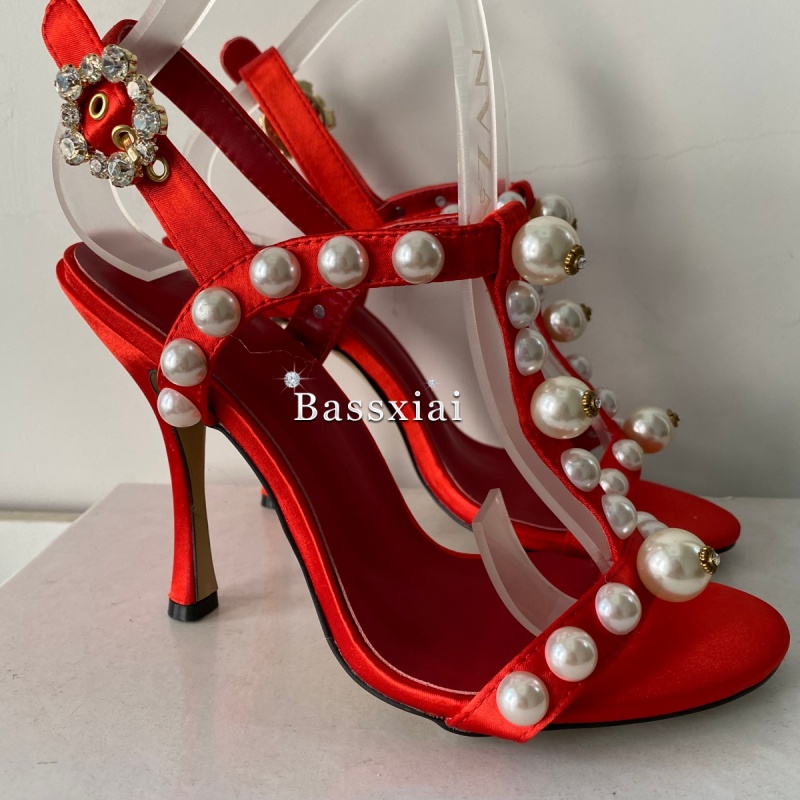 Pearl Bead Decor T-Strap Stile – обзор и цена Sandal Strappy Heeled