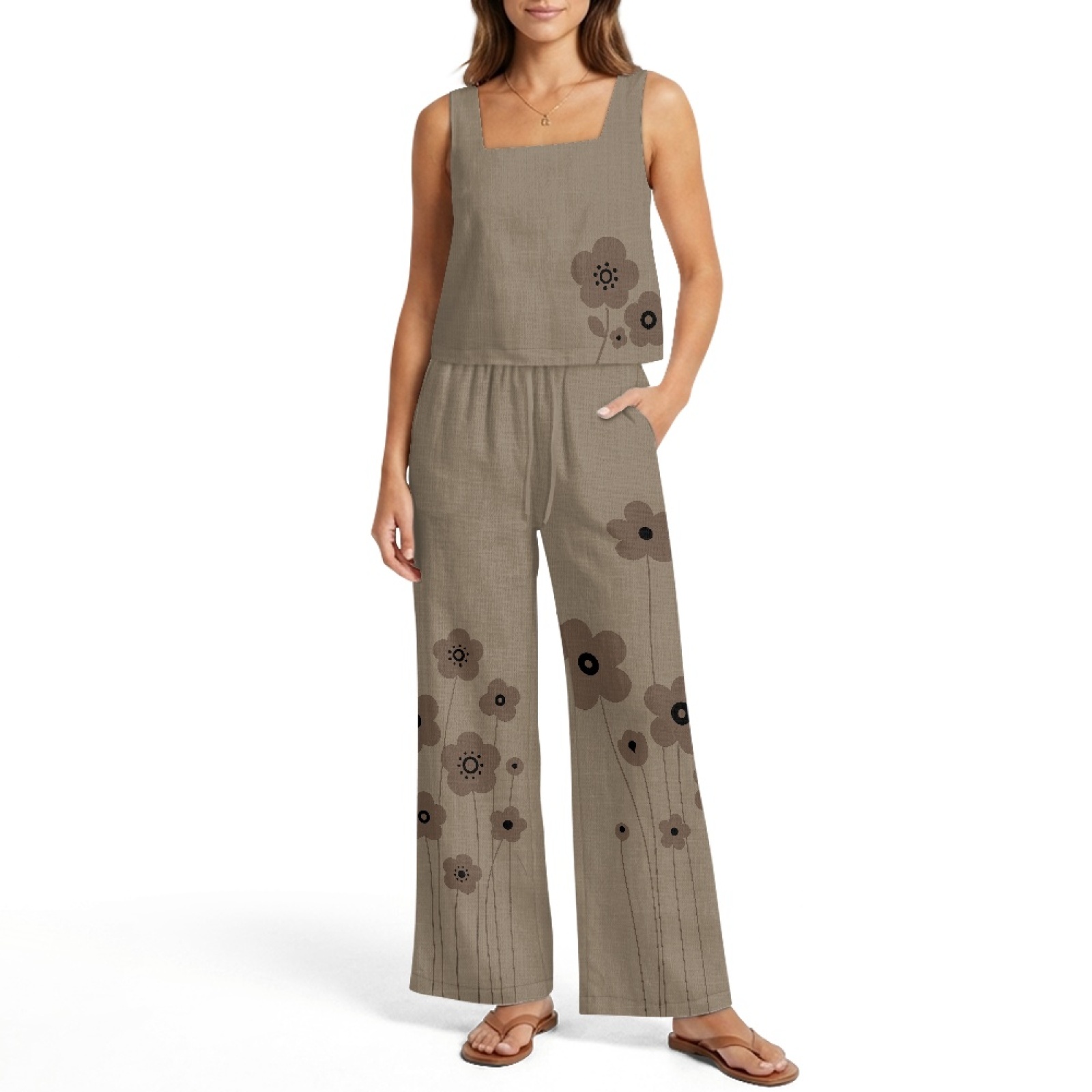 INSTANTARTS Women’s Linen Vest – обзор и цена Linen Pant Wide