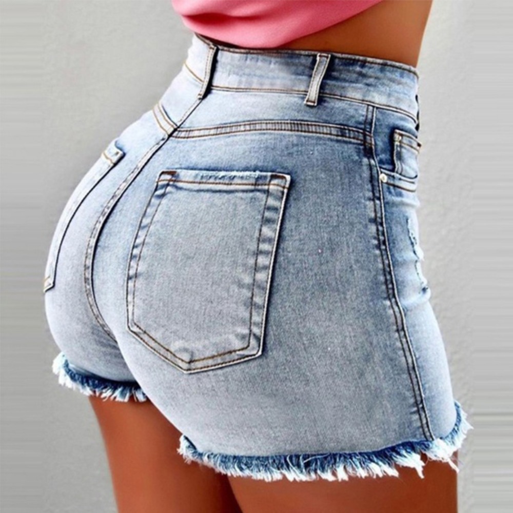 Women's High Waisted Distresse – обзор и цена Shorts Denim Frayed