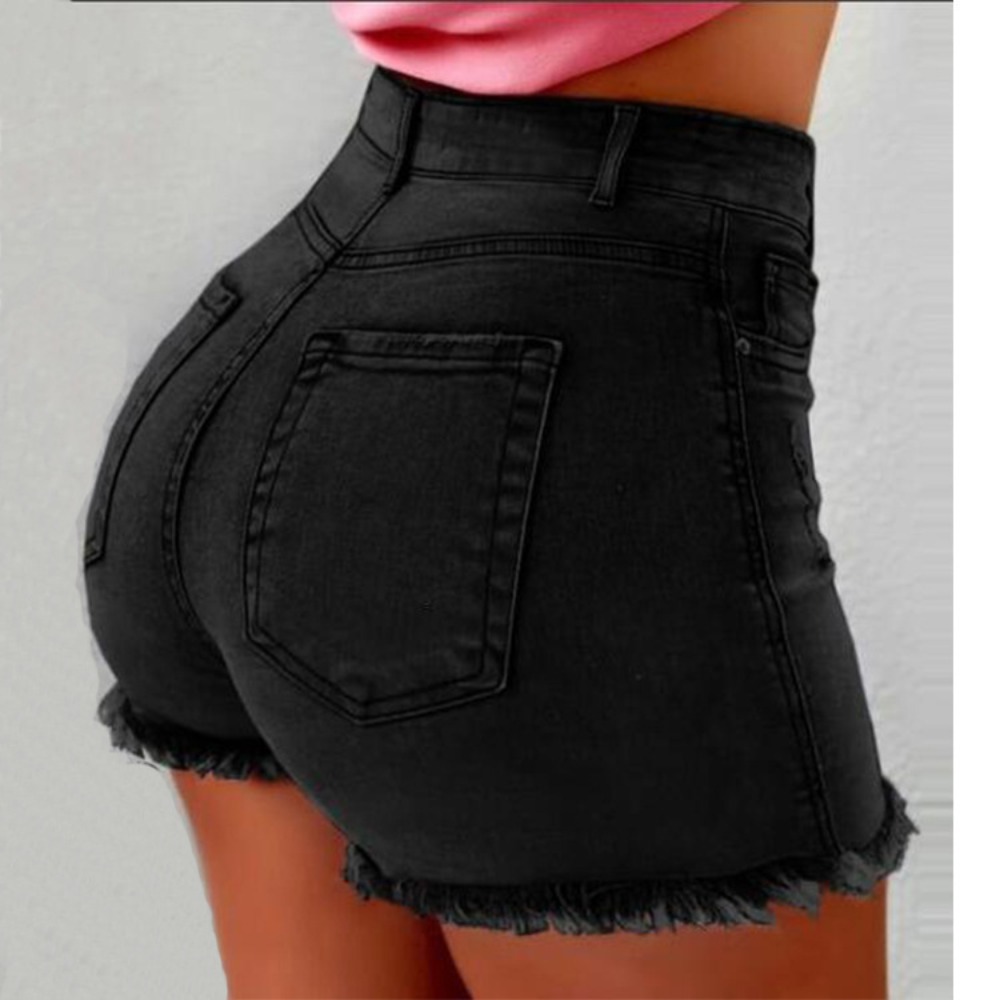 Women's High Waisted Distresse – обзор и цена Shorts Denim Frayed
