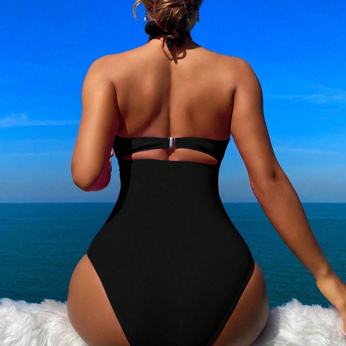 Women Swimsuit Halter Neck Sol – обзор и цена Swimsuit Bikini Ruched
