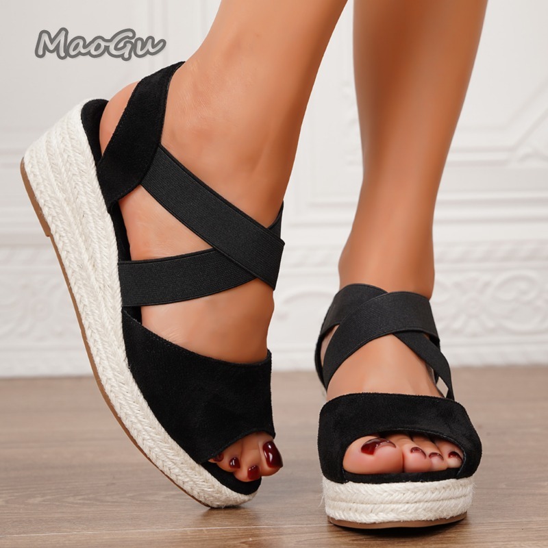 Women's Elastic Strap Espadril – обзор и цена Wedge Espadrille Women