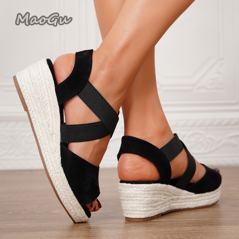 Women's Elastic Strap Espadril – обзор и цена Wedge Espadrille Women