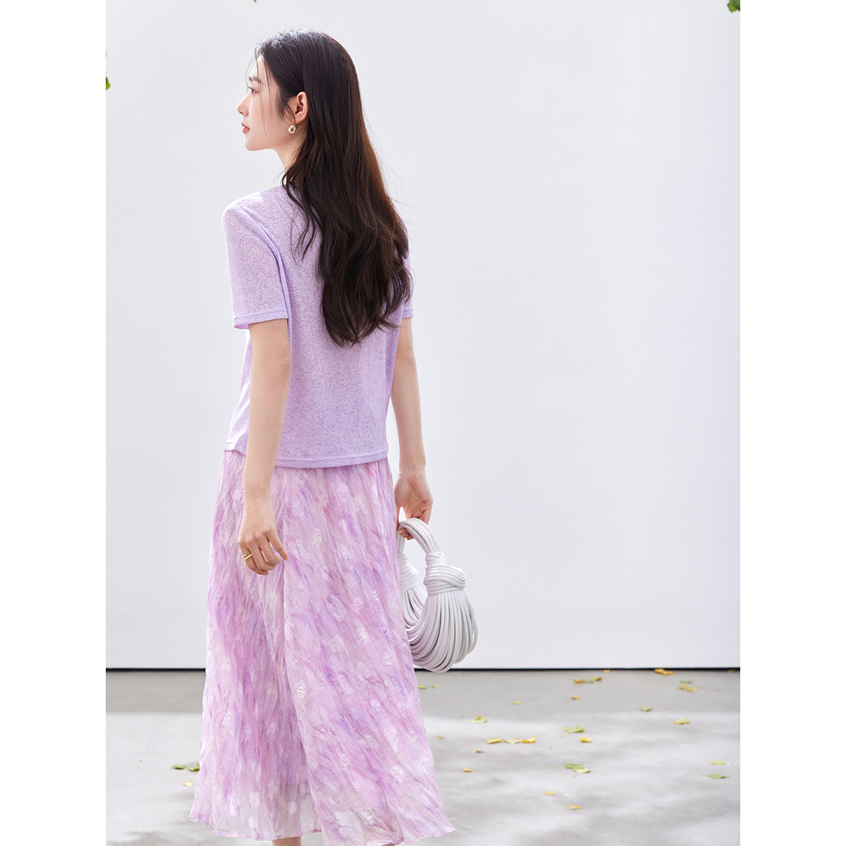 VIMLY Women's Purple Floral Pr – обзор и цена Midi Skirt Floral