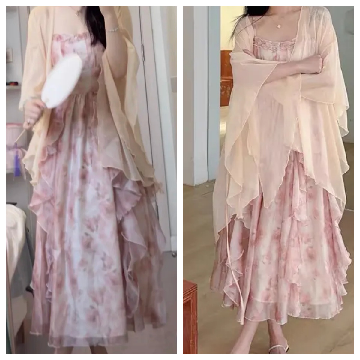 Women Watercolor Peach Floral  – обзор и цена Kimono Sheer Floral