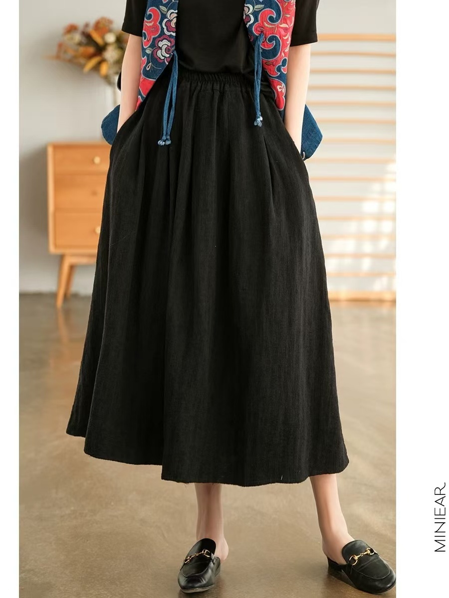 New 2025 Autumn Pure Color Flo – обзор и цена Midi Skirt Floral