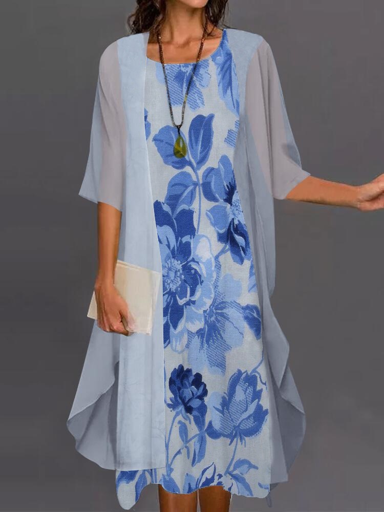 Summer Elegant Dress Two-piece – обзор и цена Romper Floral Print