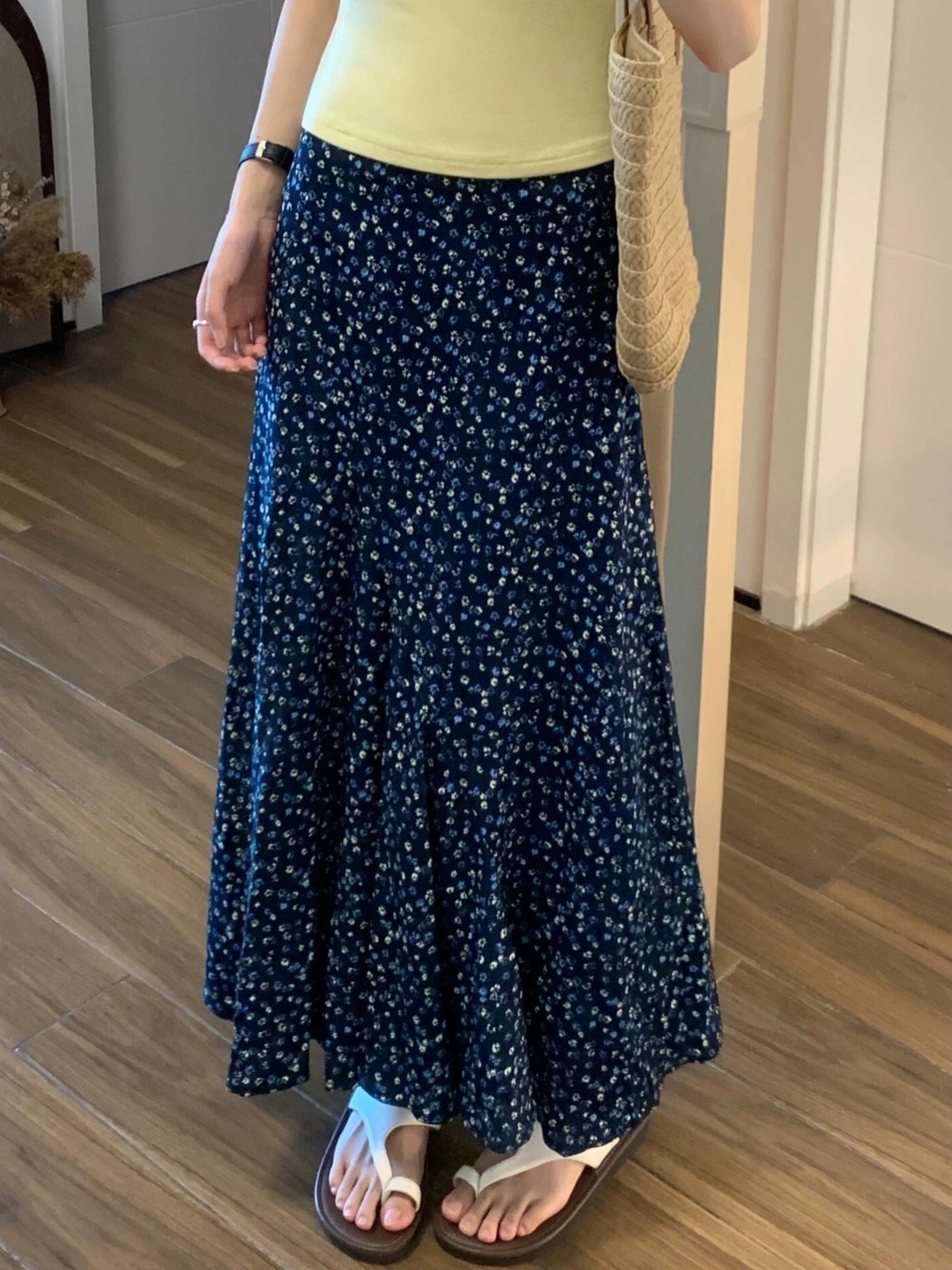 plus Size Floral Print A-Line  – обзор и цена Midi Skirt Floral