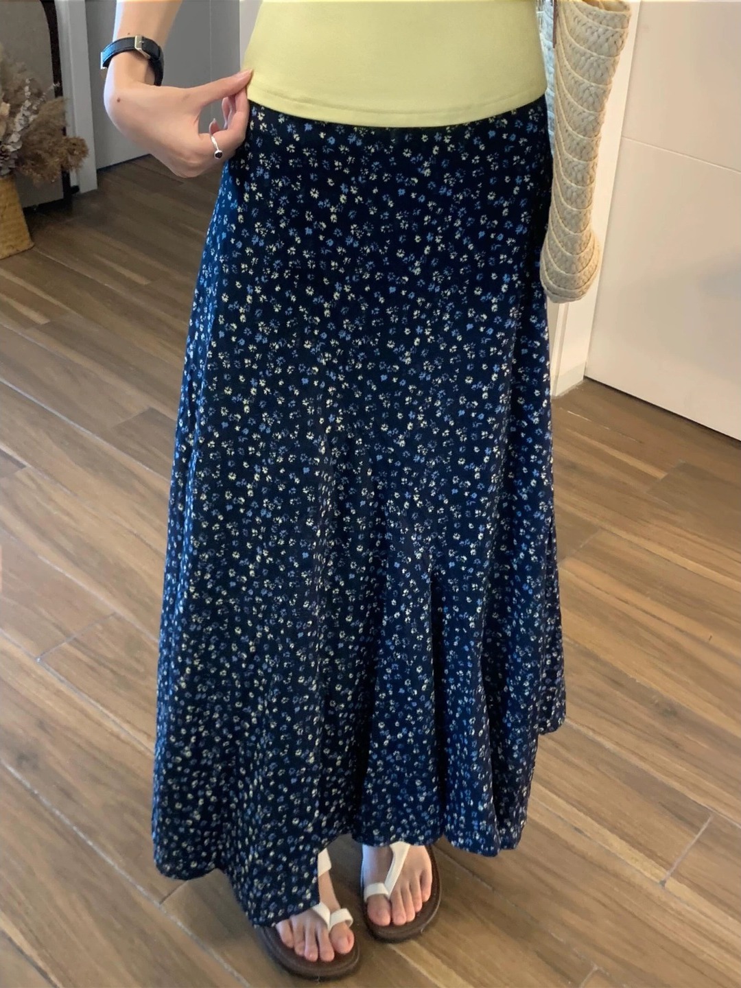 plus Size Floral Print A-Line  – обзор и цена Midi Skirt Floral