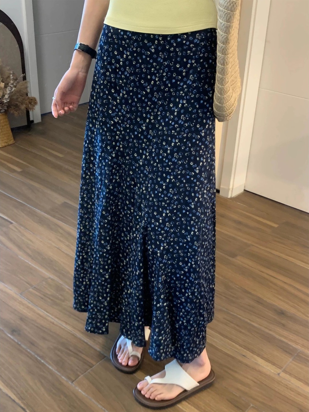 plus Size Floral Print A-Line  – обзор и цена Midi Skirt Floral