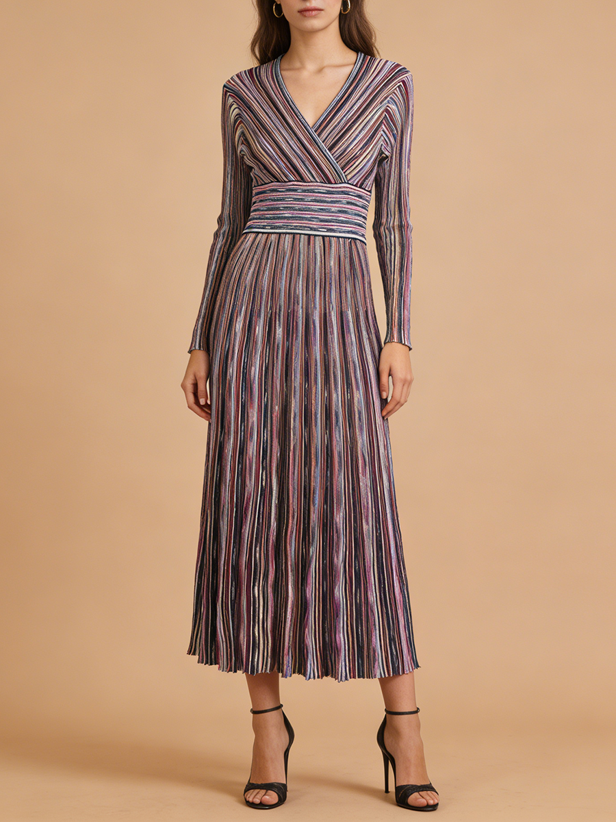 VGH Casual Commute Striped Kni – обзор и цена Linen Dress Wrap