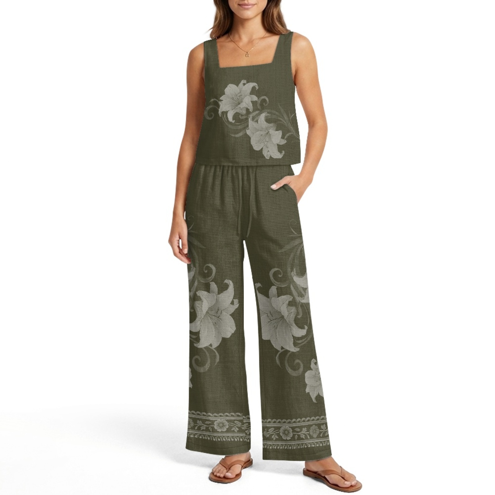 INSTANTARTS Women’s Linen Vest – обзор и цена Linen Pant Wide