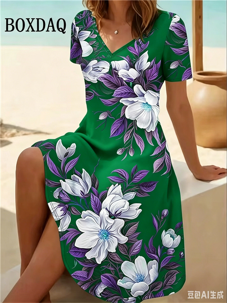 6XL Plus Size Women Dresses Su – обзор и цена Romper Floral Print