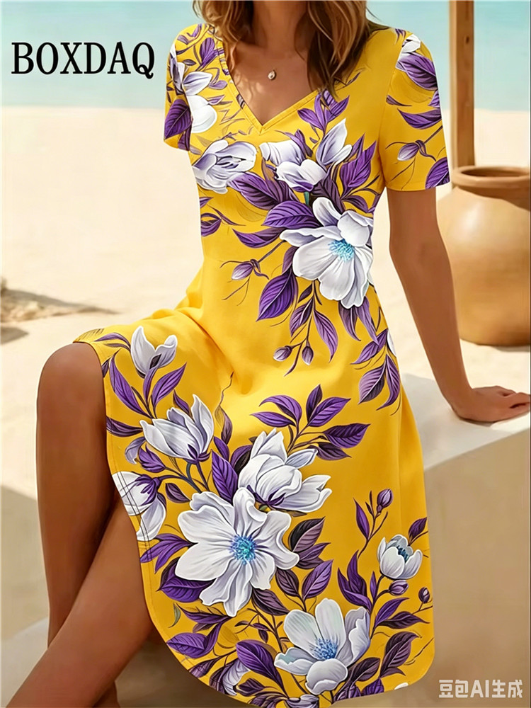 6XL Plus Size Women Dresses Su – обзор и цена Romper Floral Print