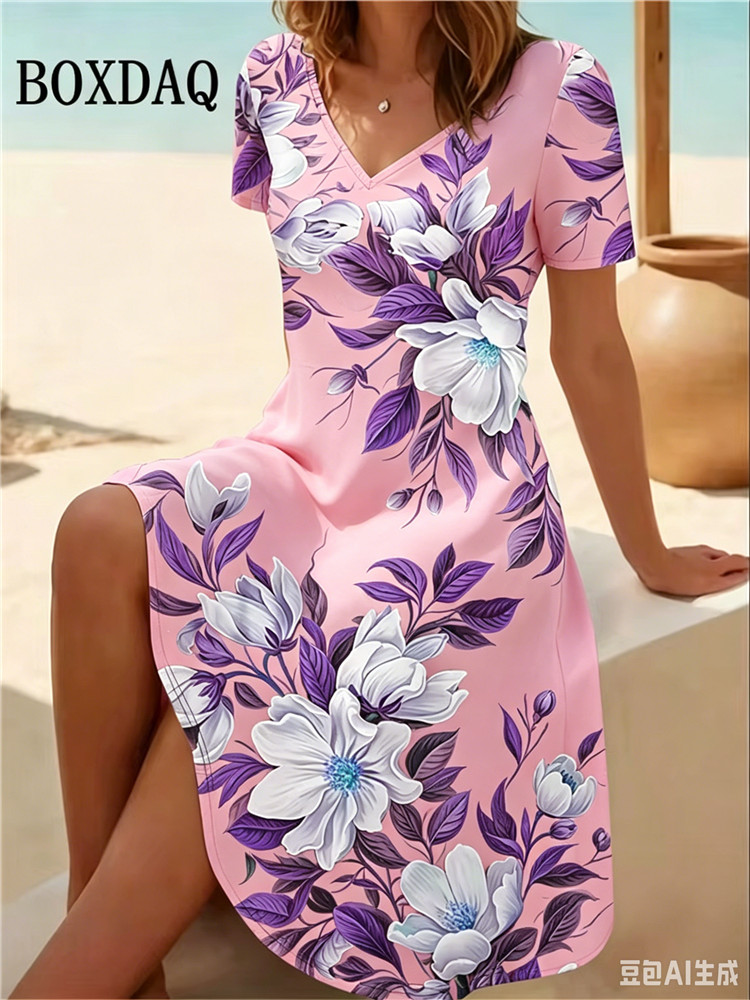 6XL Plus Size Women Dresses Su – обзор и цена Romper Floral Print