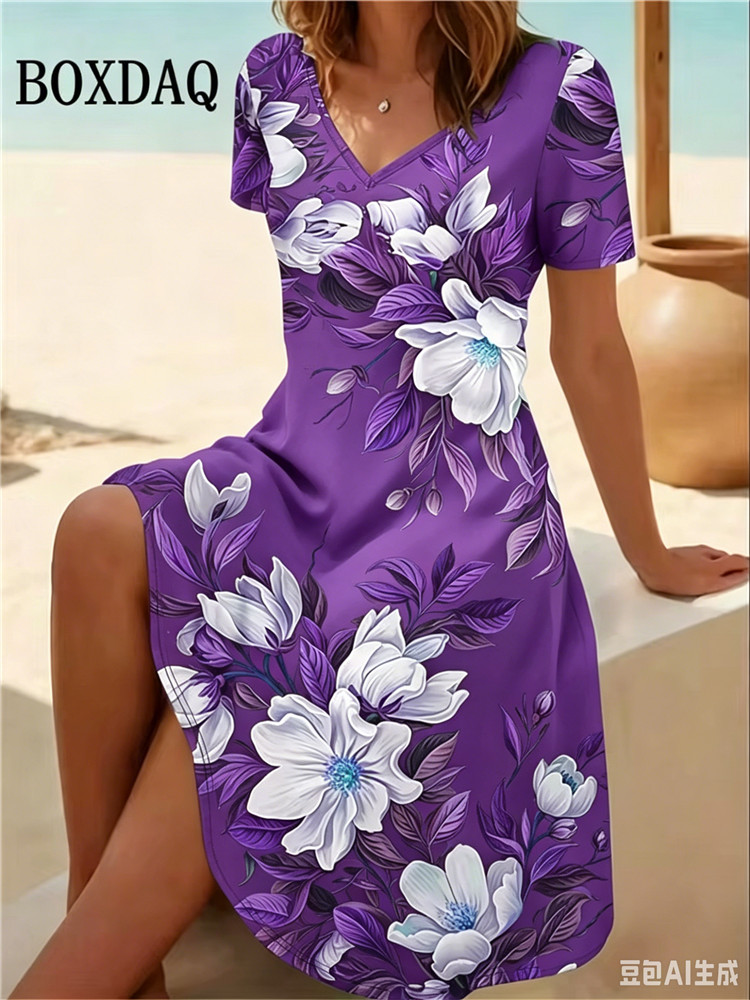 6XL Plus Size Women Dresses Su – обзор и цена Romper Floral Print