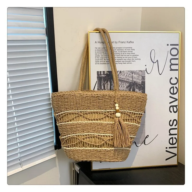 Hollow Woven Straw Shoulder Ba – обзор и цена Tote Bag Beach