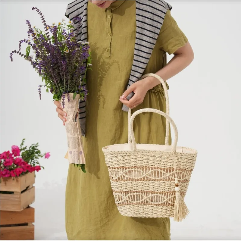 Hollow Woven Straw Shoulder Ba – обзор и цена Tote Bag Beach