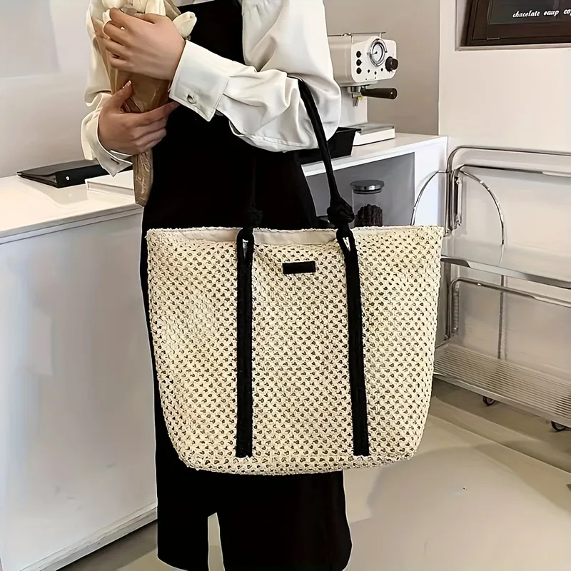 Hollow Straw Woven Tote Bag fo – обзор и цена Tote Bag Beach