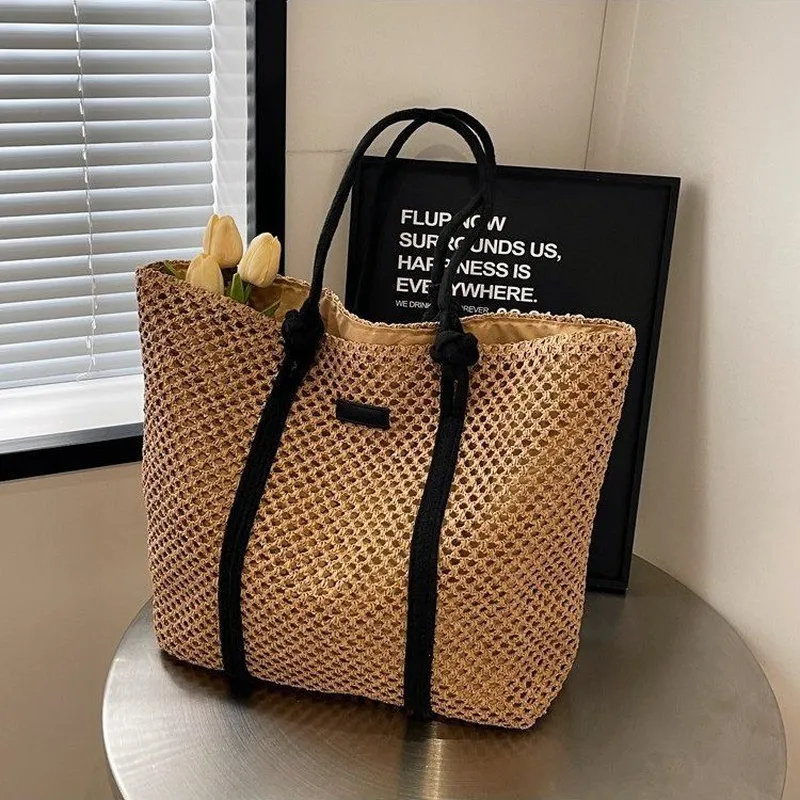 Hollow Straw Woven Tote Bag fo – обзор и цена Tote Bag Beach