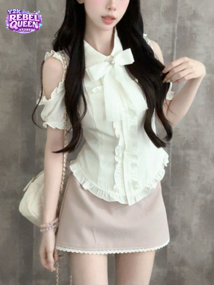 Japanese Sweet New 2 Piece Set – обзор и цена Blouse Off Shoulder