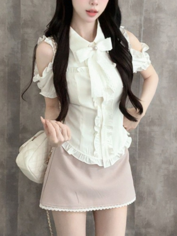 Japanese Sweet New 2 Piece Set – обзор и цена Blouse Off Shoulder