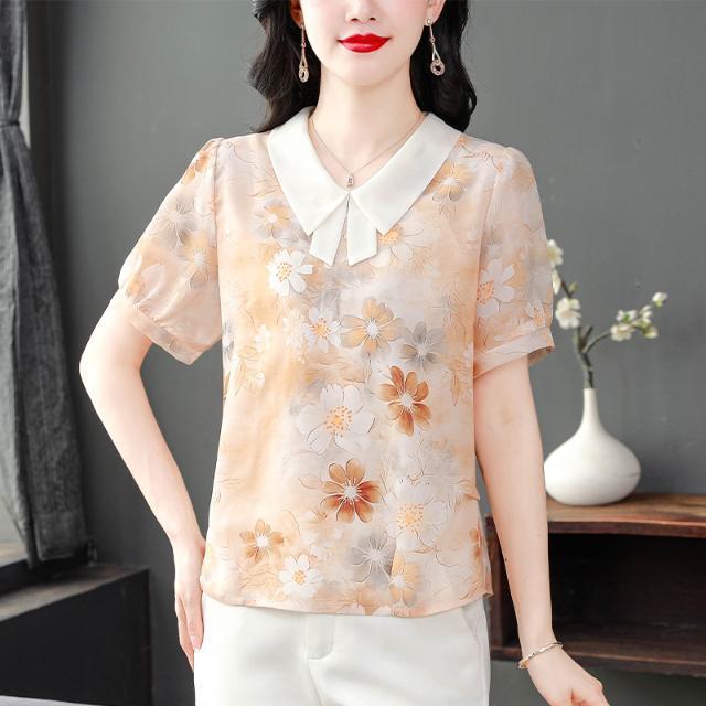 Chiffon Blouse for Women Short – обзор и цена Romper Floral Print