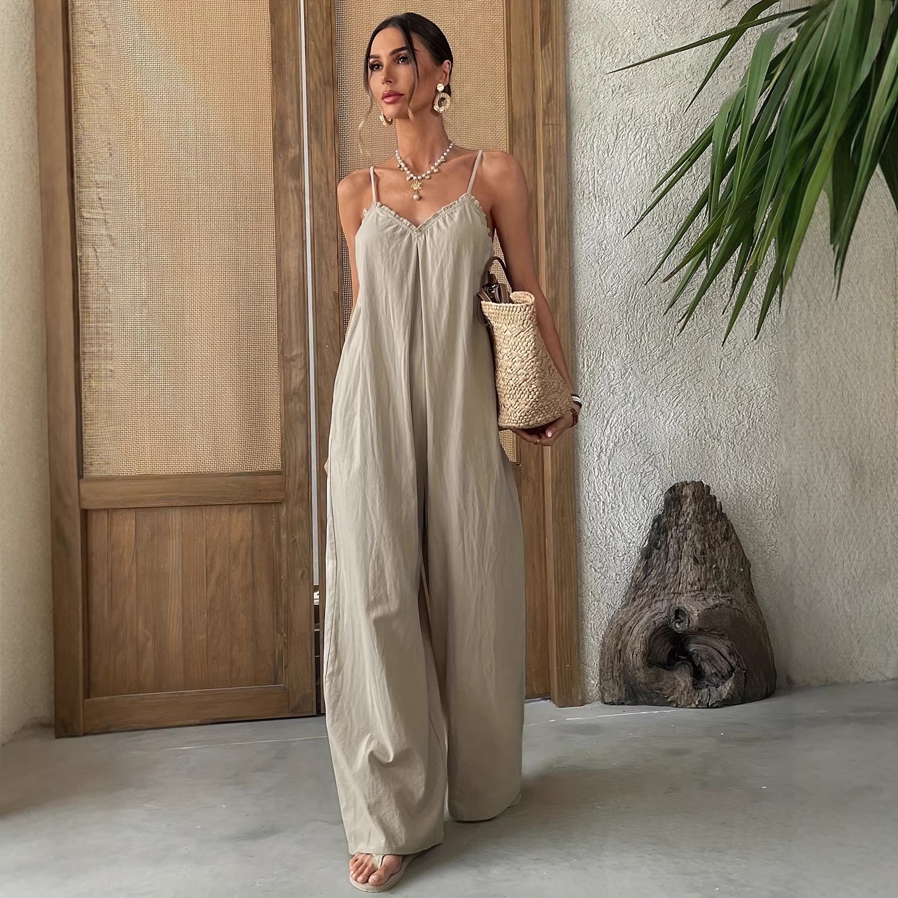 Summer Woman Jumpsuit Sleevele – обзор и цена Jumpsuit Linen Relaxed