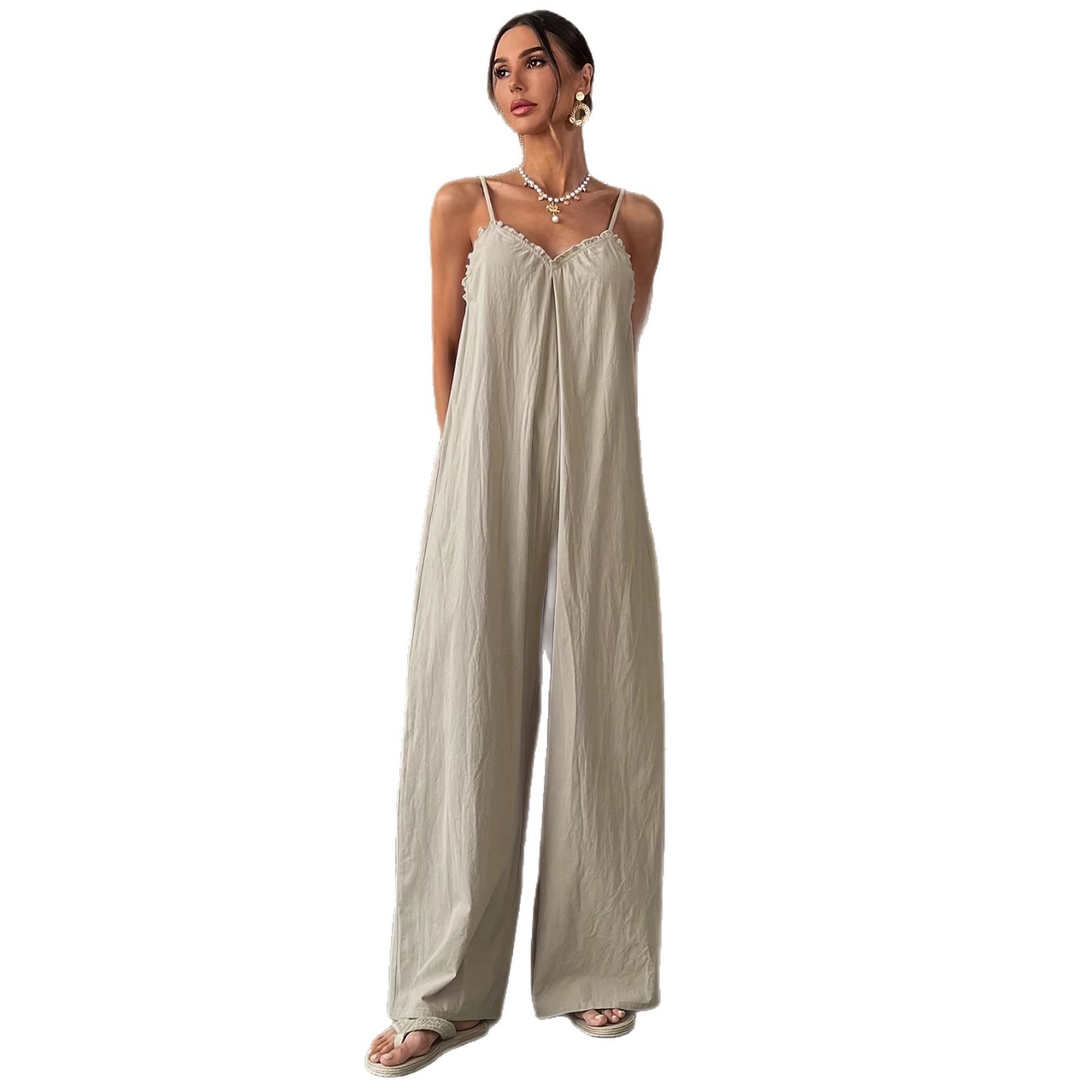 Summer Woman Jumpsuit Sleevele – обзор и цена Jumpsuit Linen Relaxed
