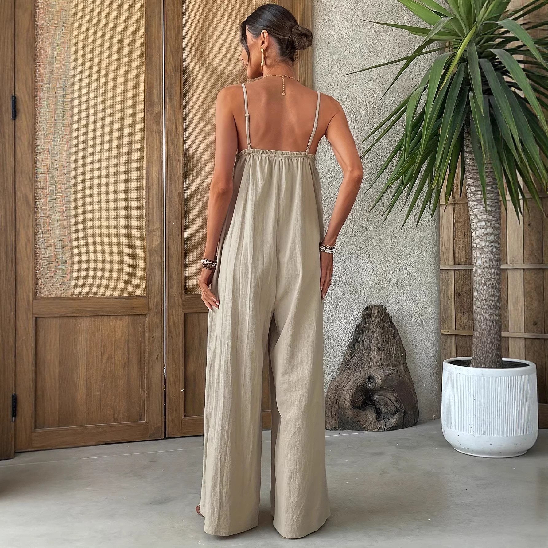 Summer Woman Jumpsuit Sleevele – обзор и цена Jumpsuit Linen Relaxed