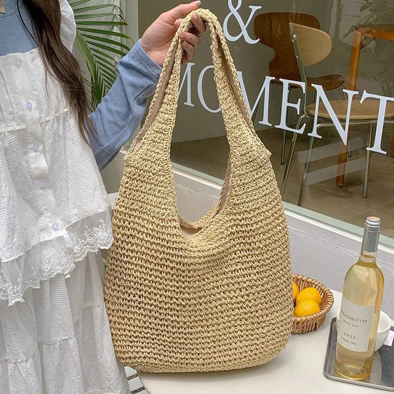 High-end hand-woven straw tote – обзор и цена Tote Bag Beach