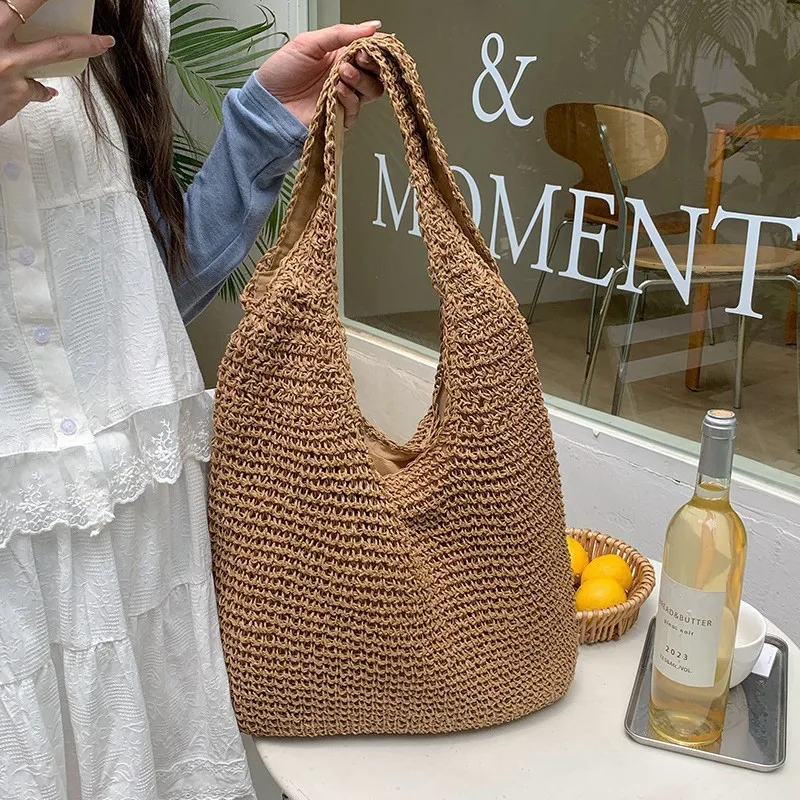 High-end hand-woven straw tote – обзор и цена Tote Bag Beach