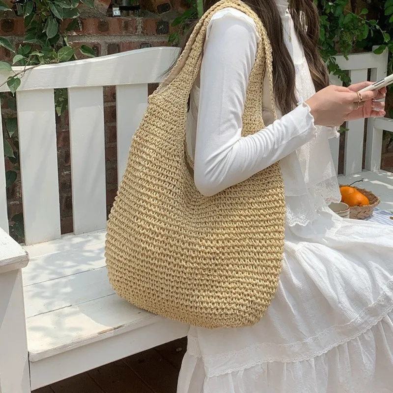 High-end hand-woven straw tote – обзор и цена Tote Bag Beach
