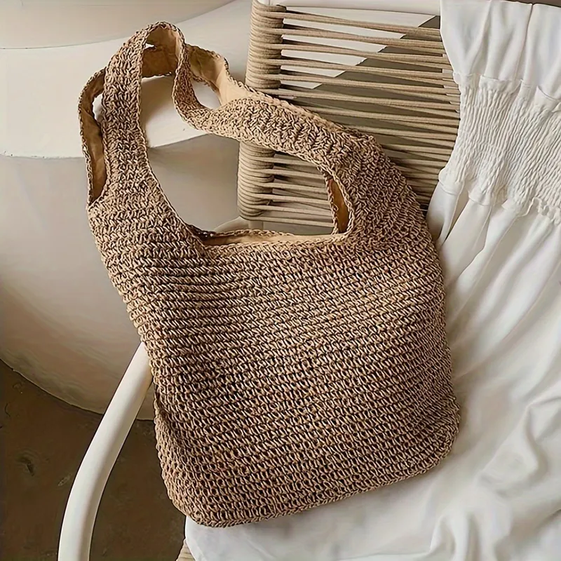 High-end hand-woven straw tote – обзор и цена Tote Bag Beach