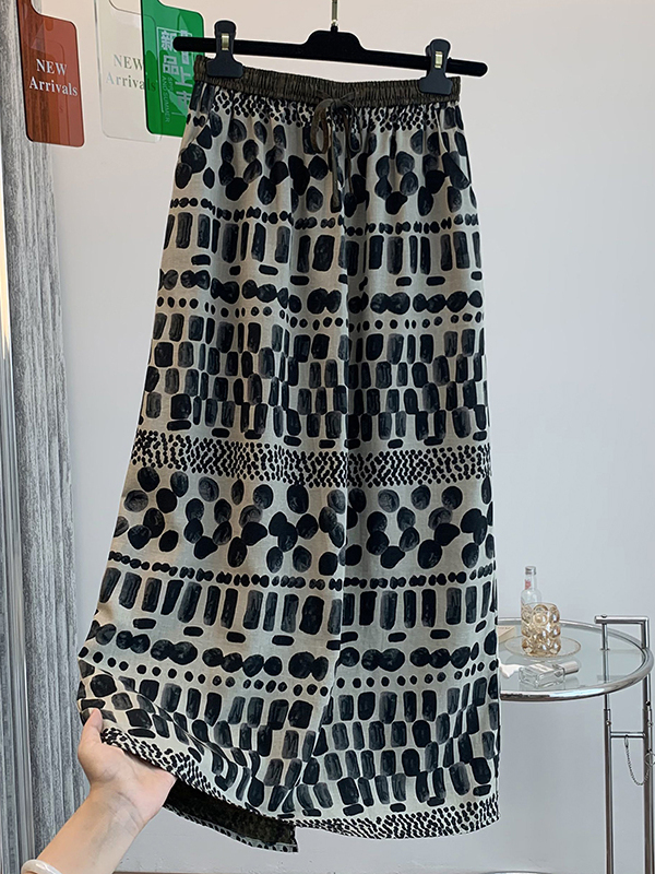 Retro Floral Print Loose Light – обзор и цена Midi Skirt Floral