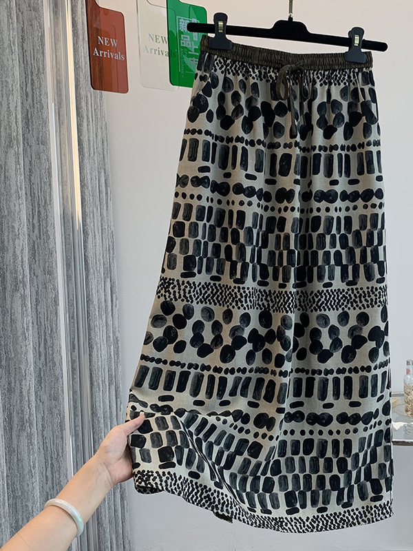 Retro Floral Print Loose Light – обзор и цена Midi Skirt Floral