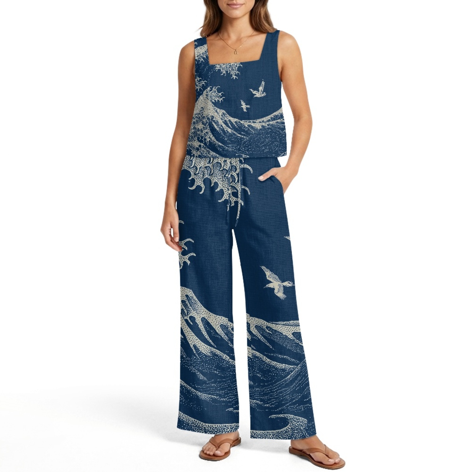 INSTANTARTS Women’s Linen Vest – обзор и цена Linen Pant Wide