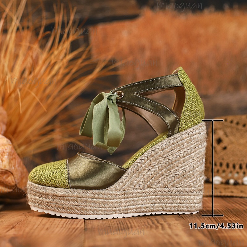 Round Toe Cover Heel Women's L – обзор и цена Wedge Espadrille Women