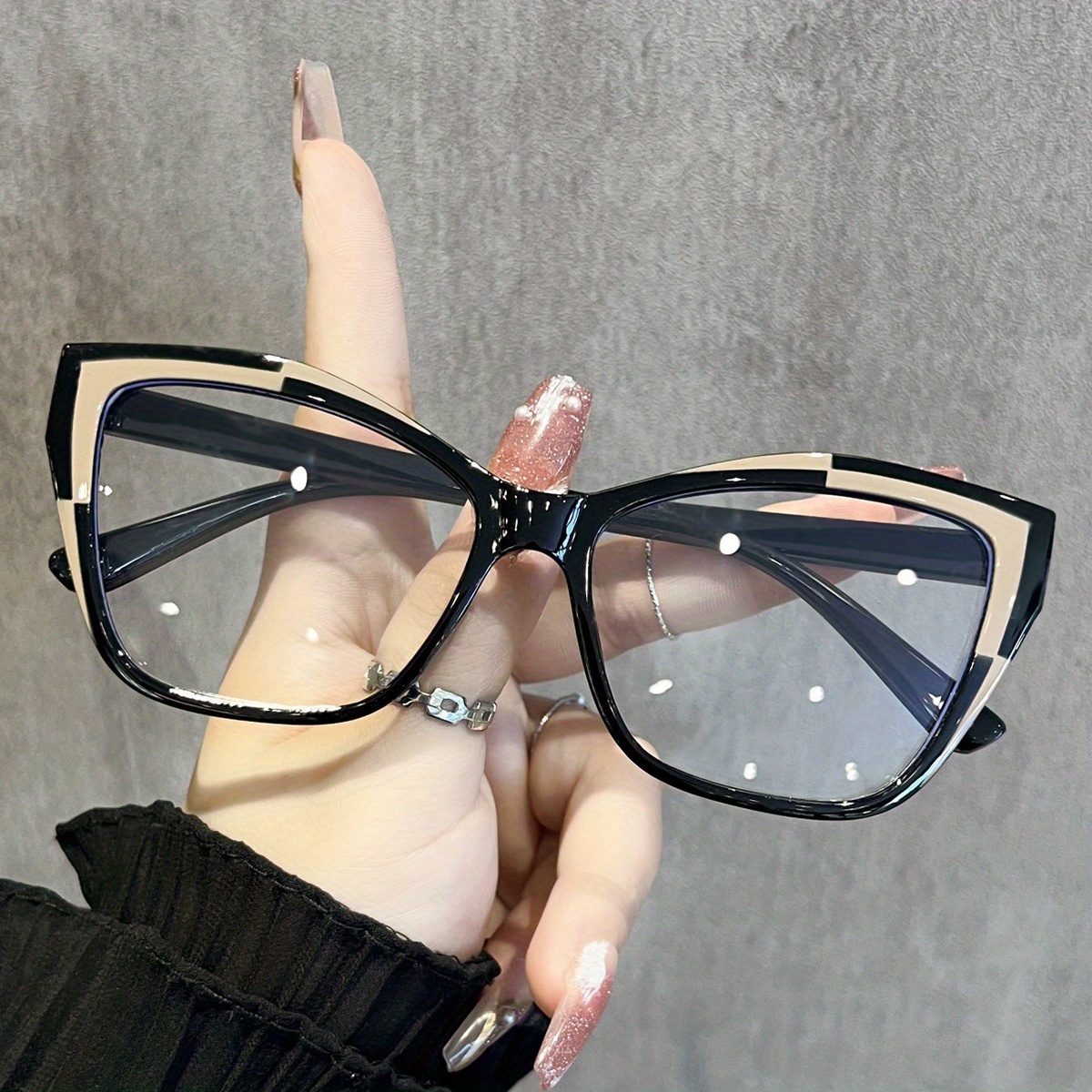1PCS New Y2K Two-Tone Decorati – обзор и цена Sunglasses Cat Eye