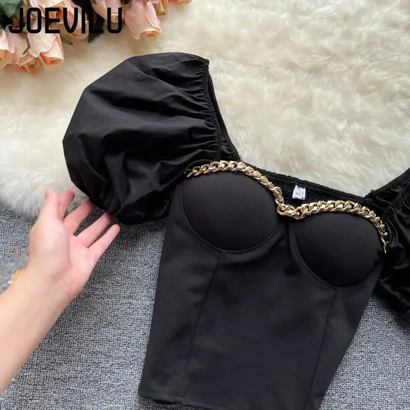 Belly Button Shirt Chic Chain  – обзор и цена Blouse Off Shoulder
