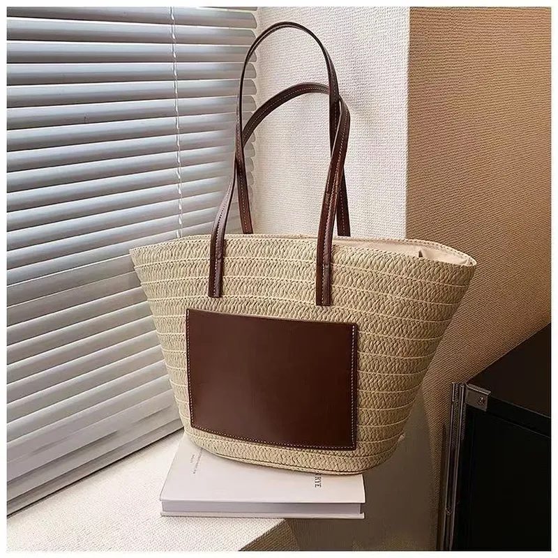 Straw hand-woven tote bag larg – обзор и цена Tote Bag Beach