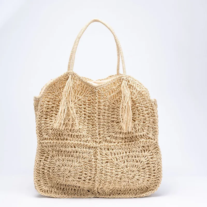 Straw Handwoven Tote Bag with  – обзор и цена Tote Bag Beach