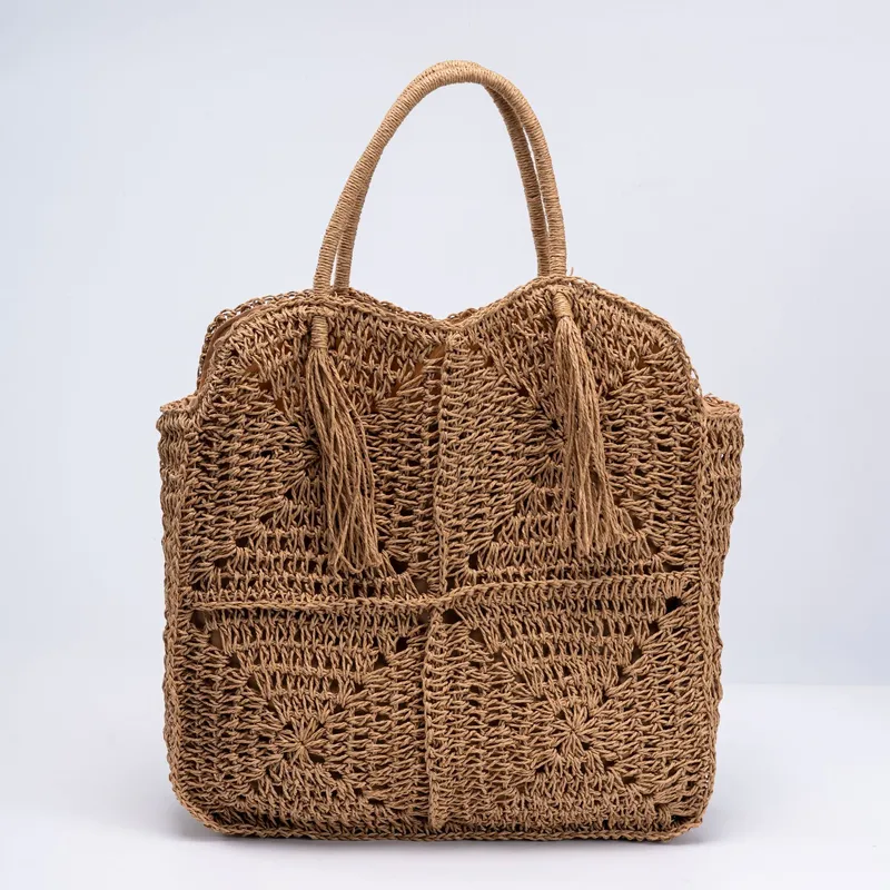 Straw Handwoven Tote Bag with  – обзор и цена Tote Bag Beach