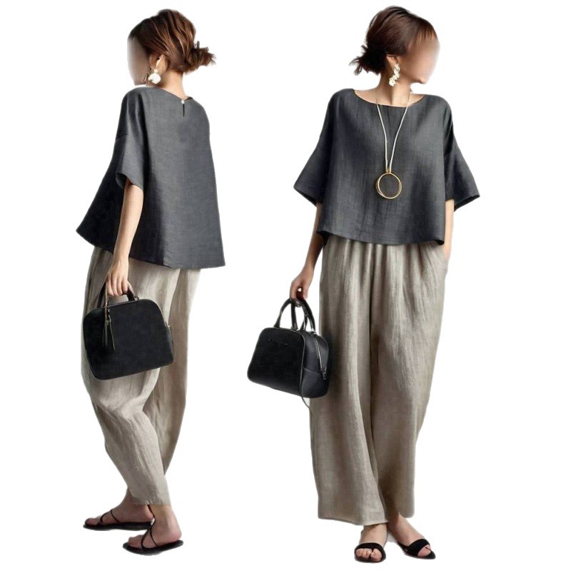 Two Pieces Women Pant Sets Sol – обзор и цена Linen Pant Wide