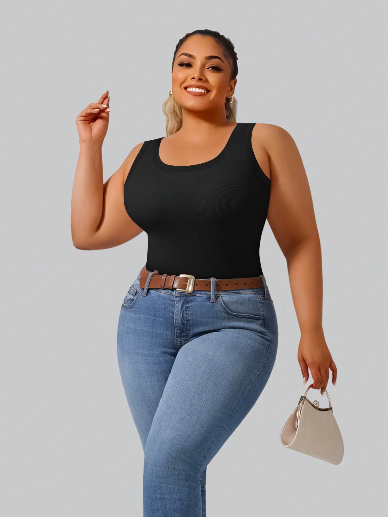 Plus Size Women's High Stretch – обзор и цена Crop Top Crochet