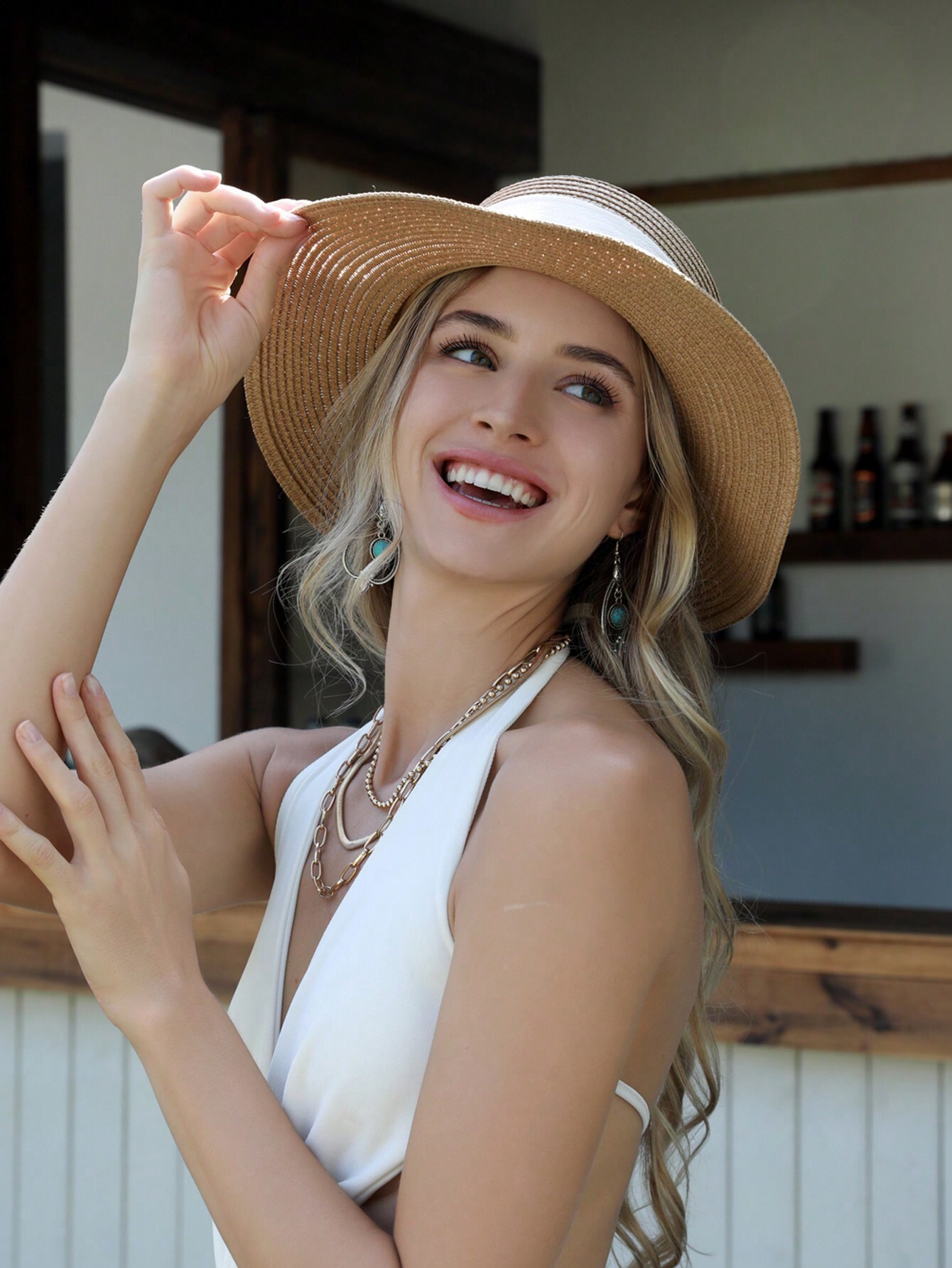 1pc Women Sun Straw Hat Wide B – обзор и цена Hat Floppy Wide