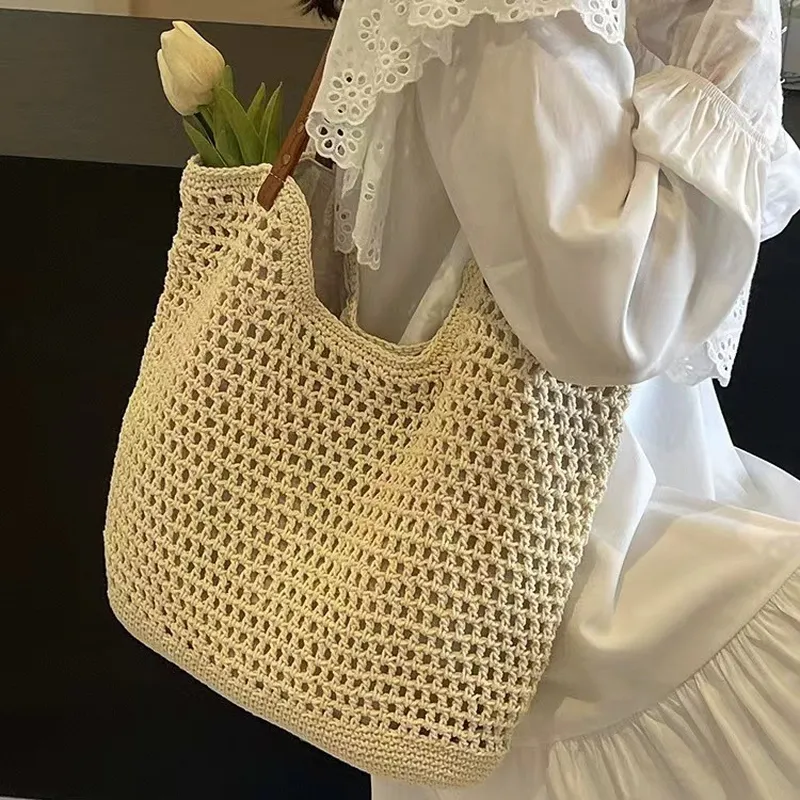 Women's hand-woven straw tote  – обзор и цена Tote Bag Beach